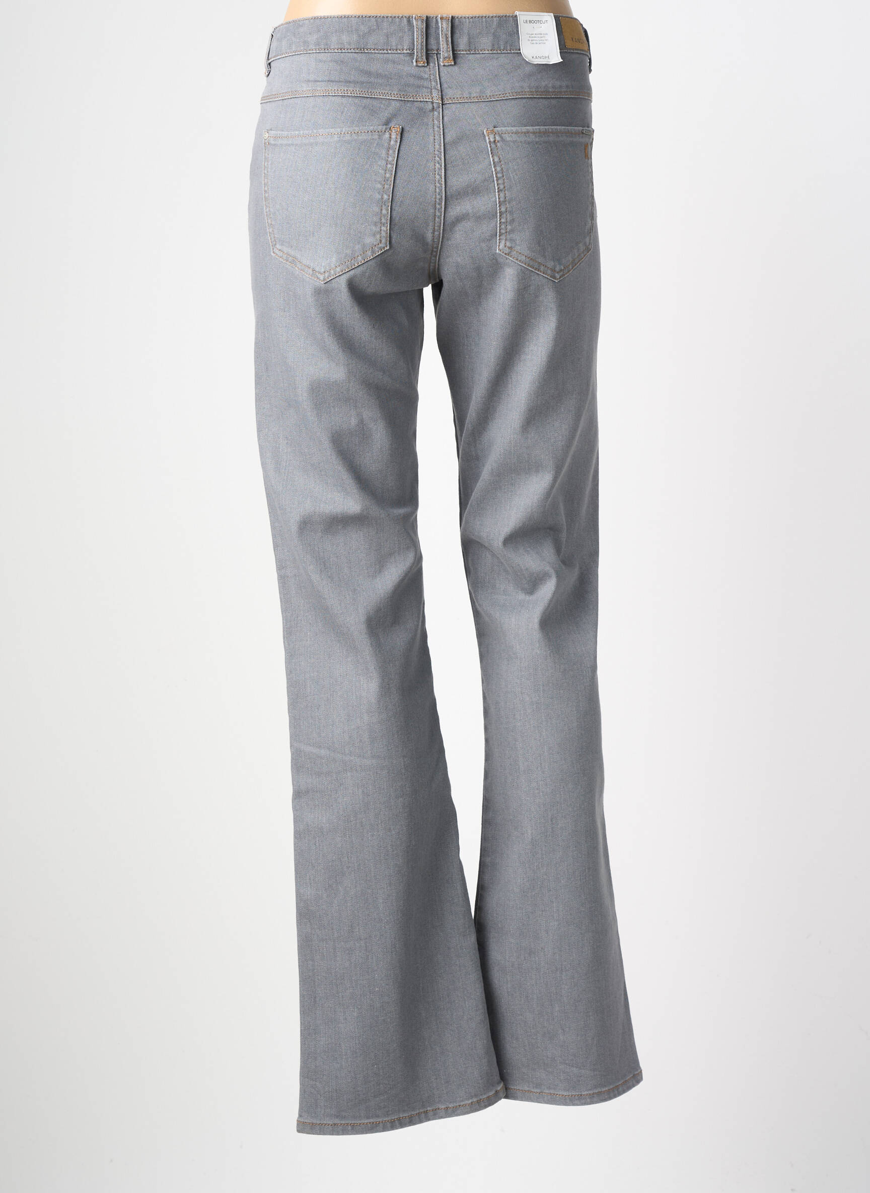 Jean coupe flare stretch taille normale gris KANOPE femme