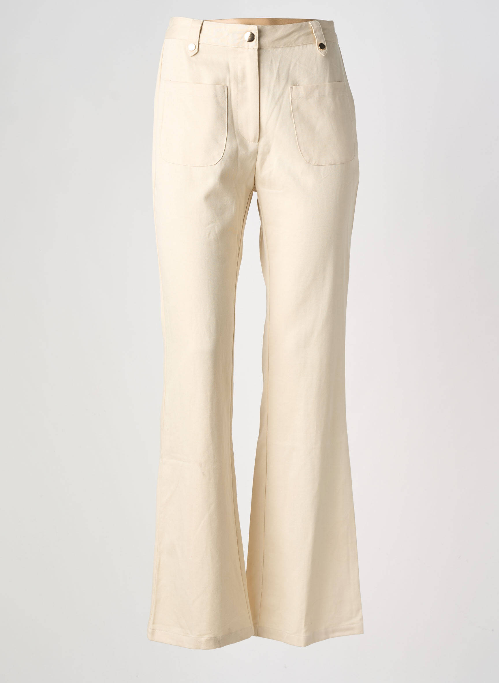 Pantalon flare stretch taille normale beige LA PETITE ETOILE femme