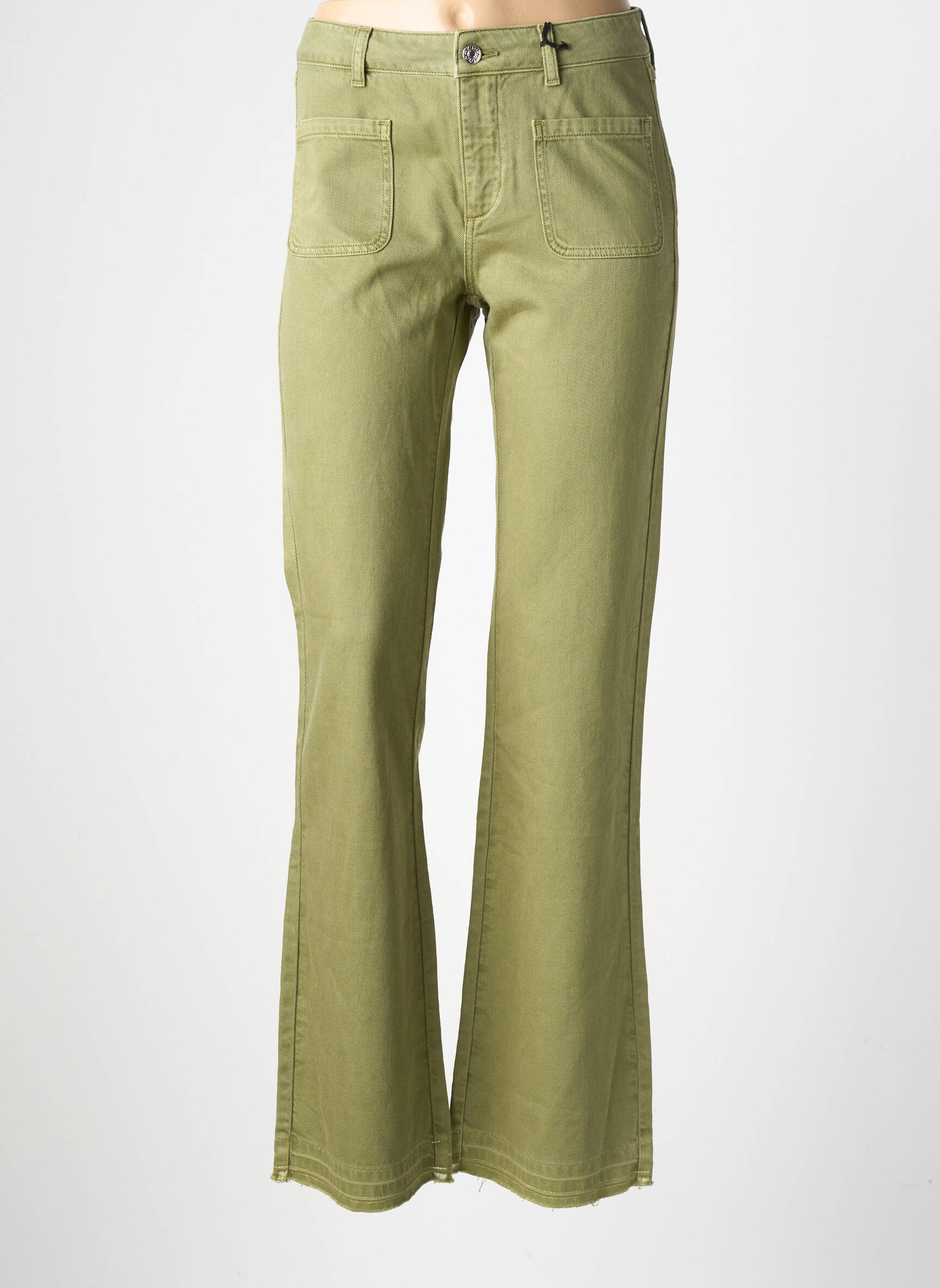 Jean coupe flare stretch taille normale vert NVY femme