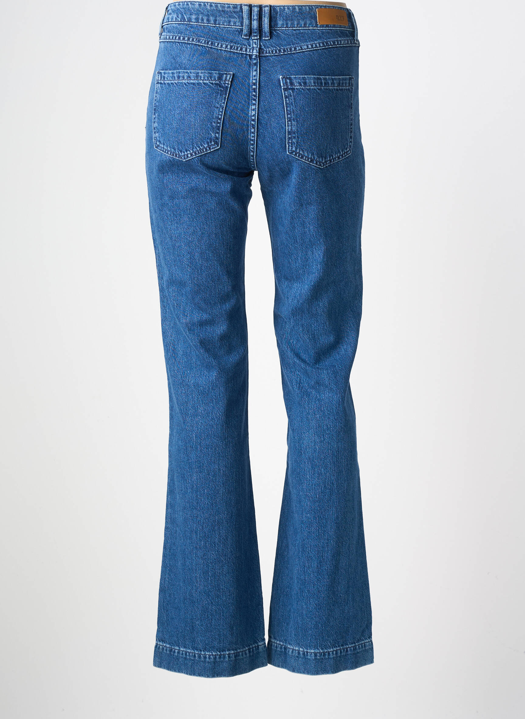 Jean coupe flare stretch taille normale bleu NVY femme