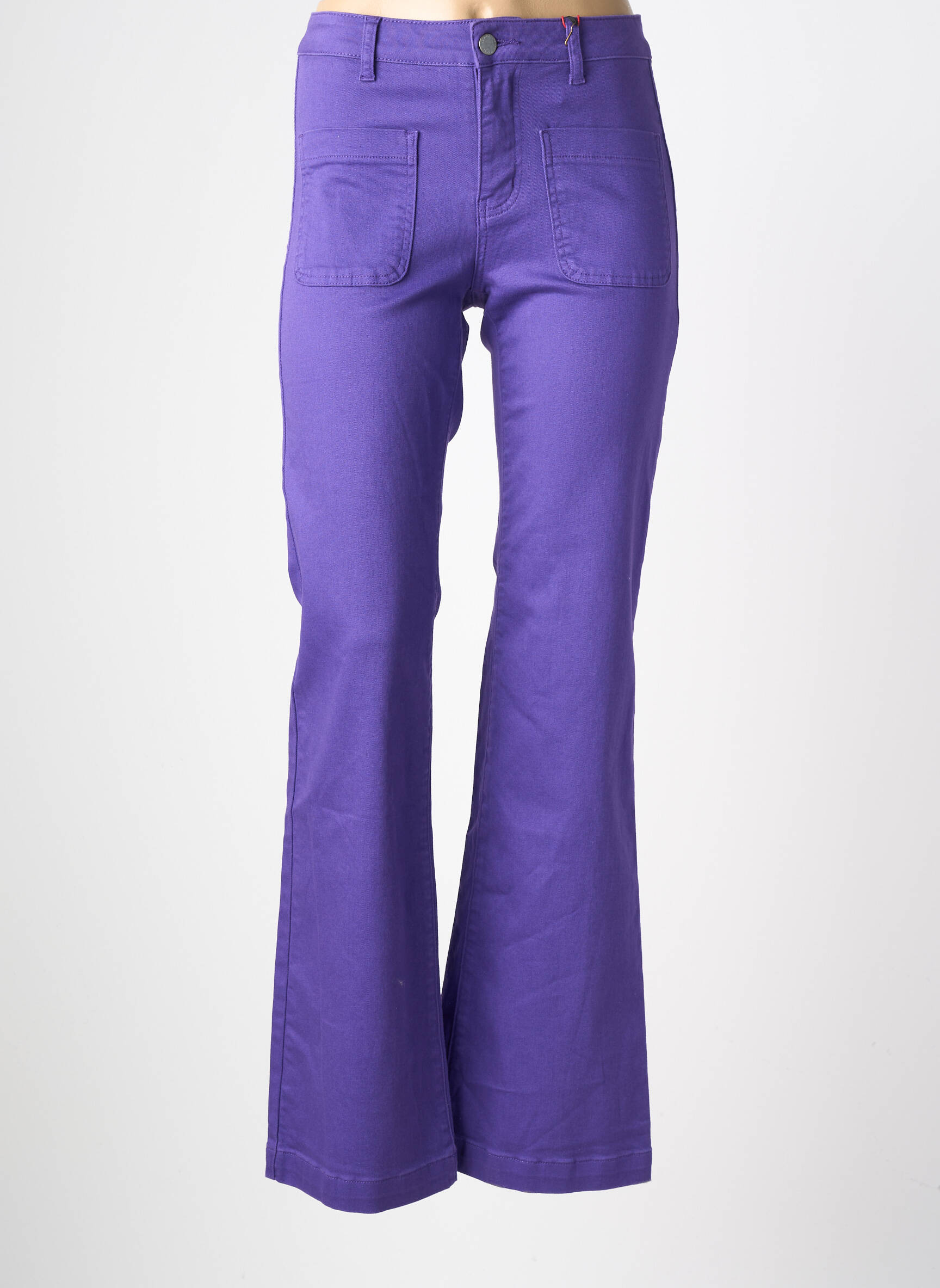 Jean coupe flare stretch taille normale violet LA PETITE ETOILE femme