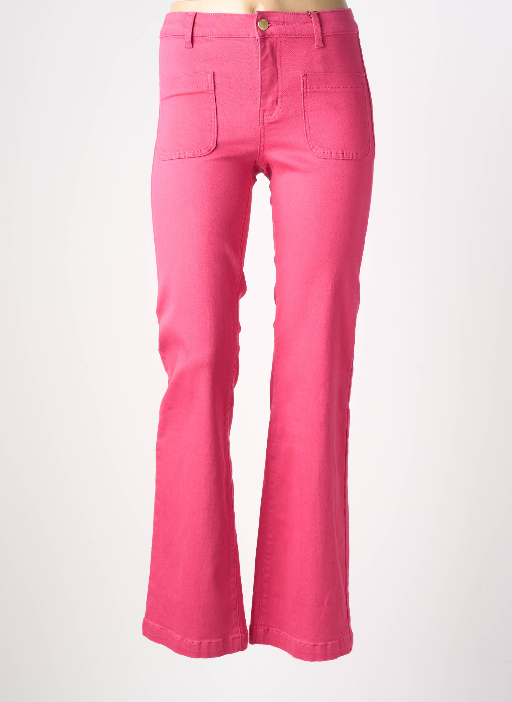 Jean coupe flare stretch taille normale rose LA PETITE ETOILE femme