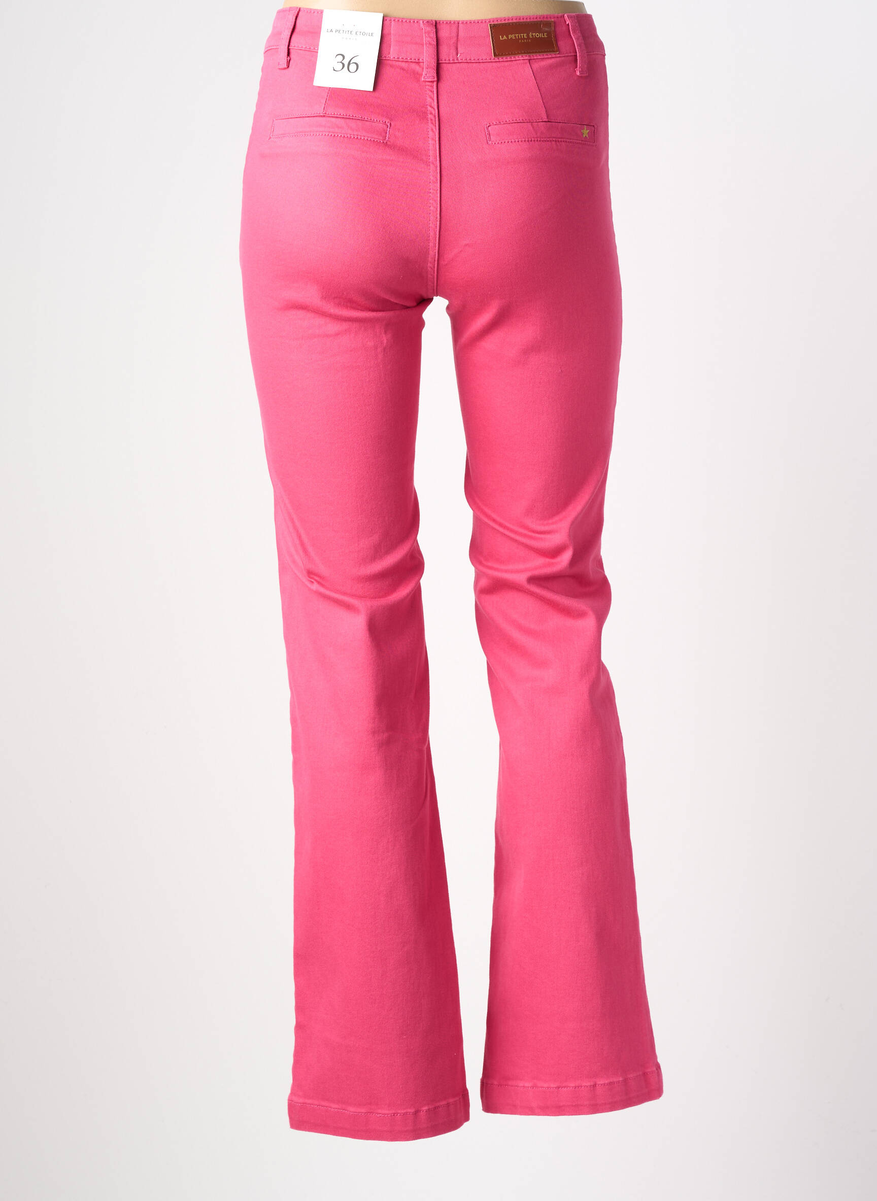 Jean coupe flare stretch taille normale rose LA PETITE ETOILE femme