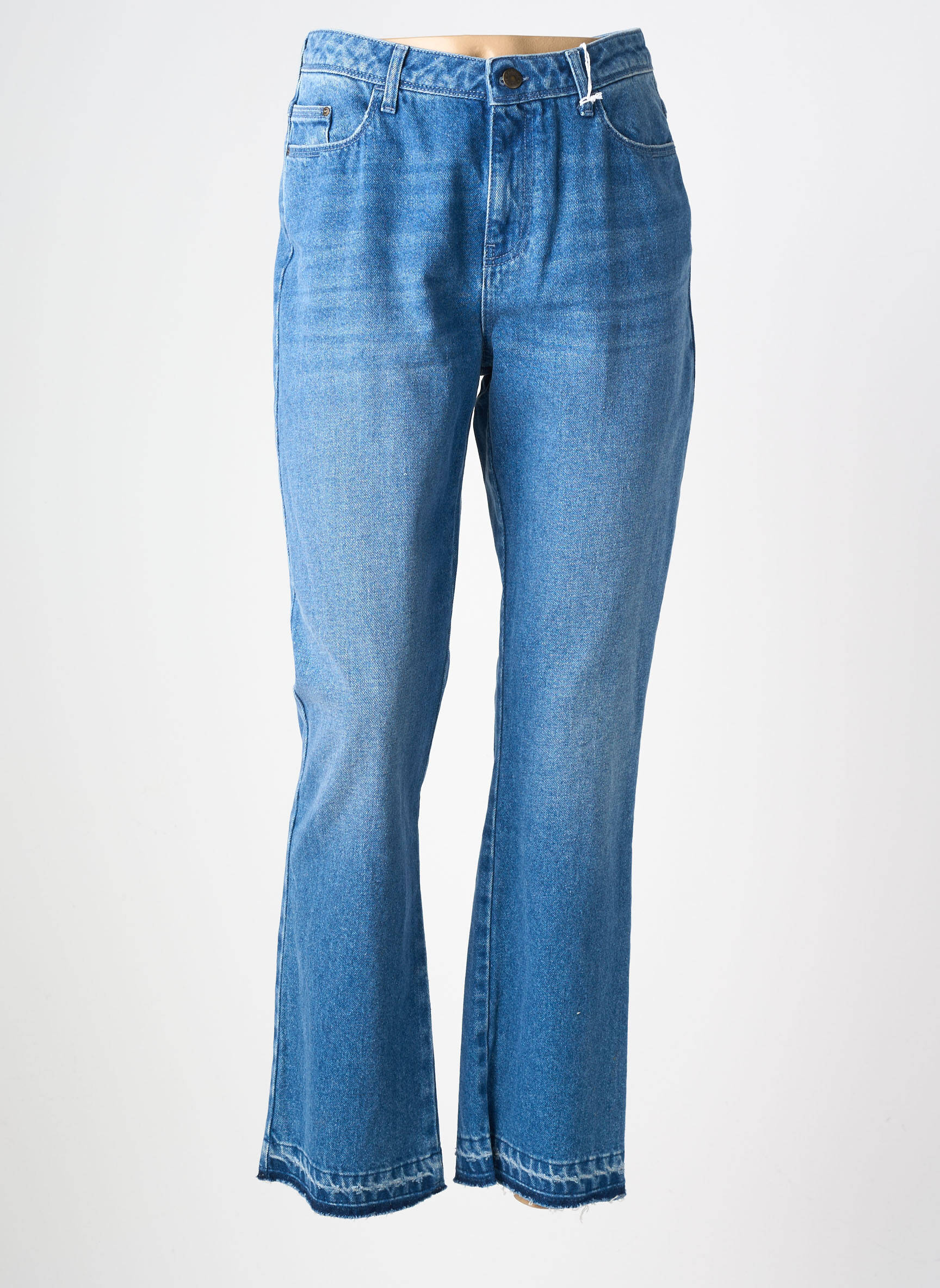 Jean coupe flare stretch taille normale bleu KANOPE femme