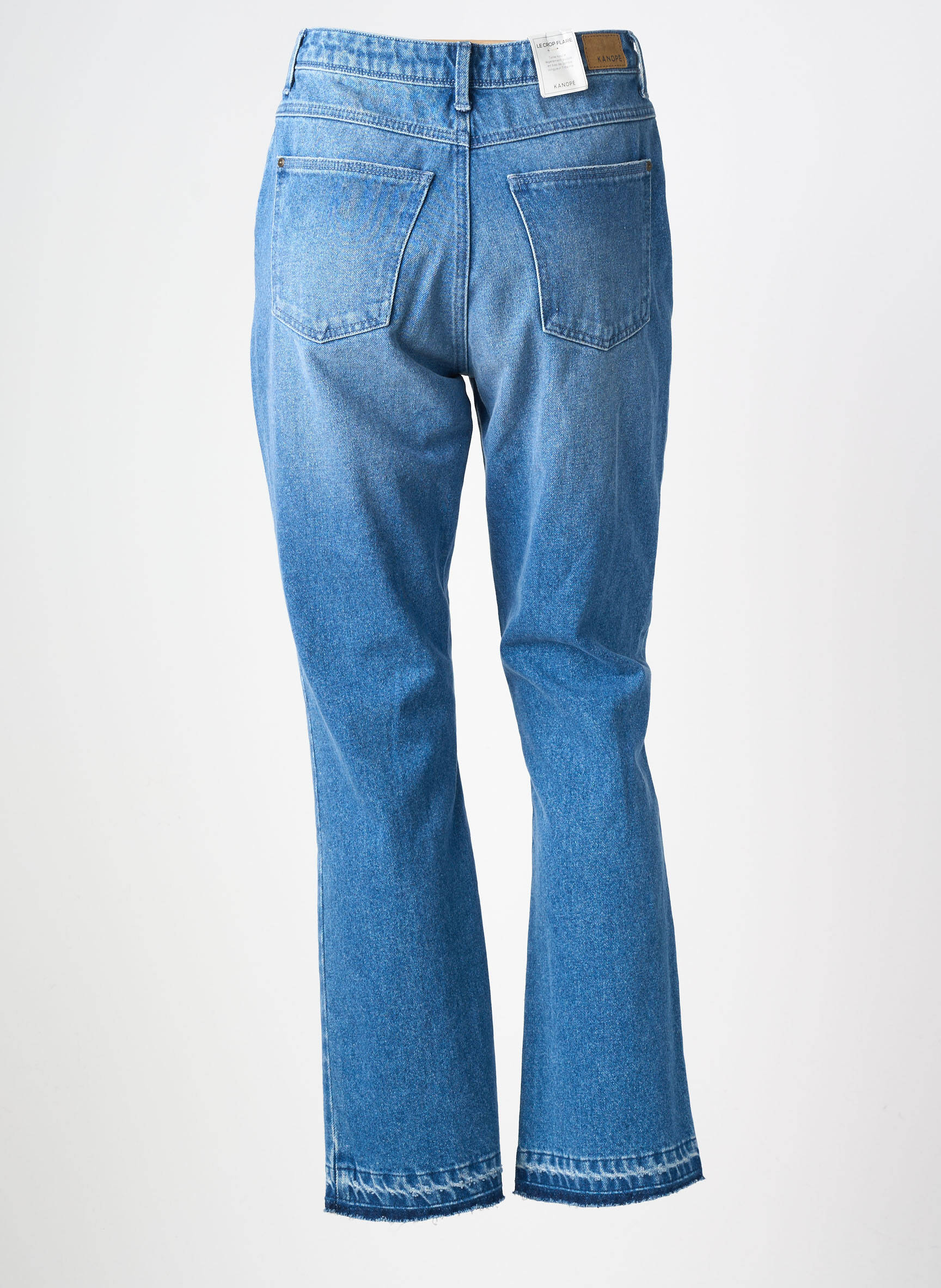 Jean coupe flare stretch taille normale bleu KANOPE femme