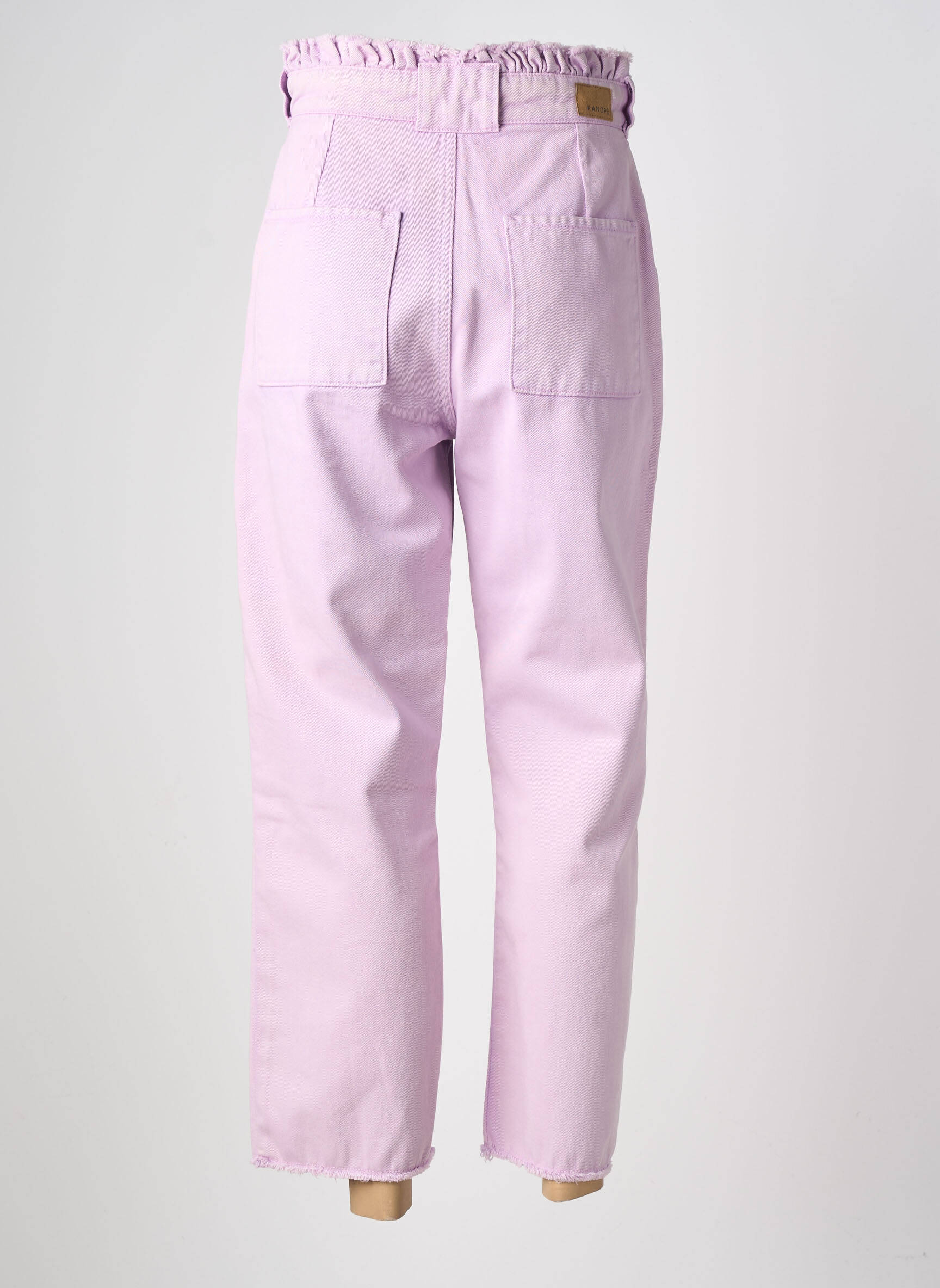 Pantalon droit stretch taille haute violet KANOPE femme