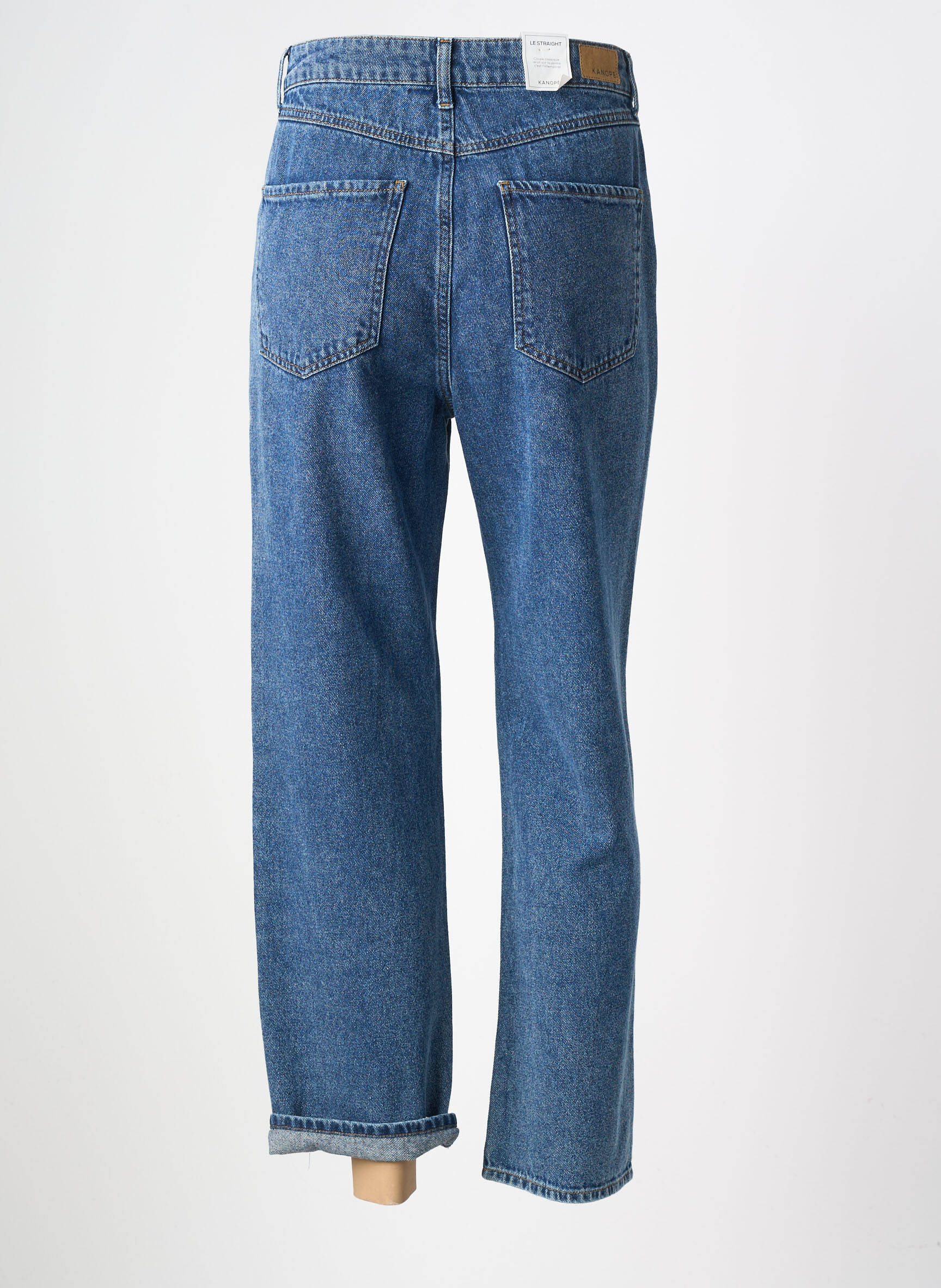 Jeans coupe droite taille normale taille normale bleu KANOPE femme