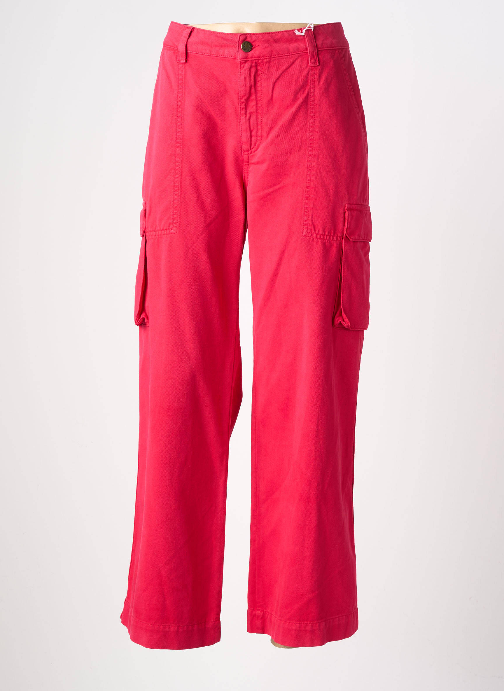Pantalon cargo poches taille normale rose KANOPE femme
