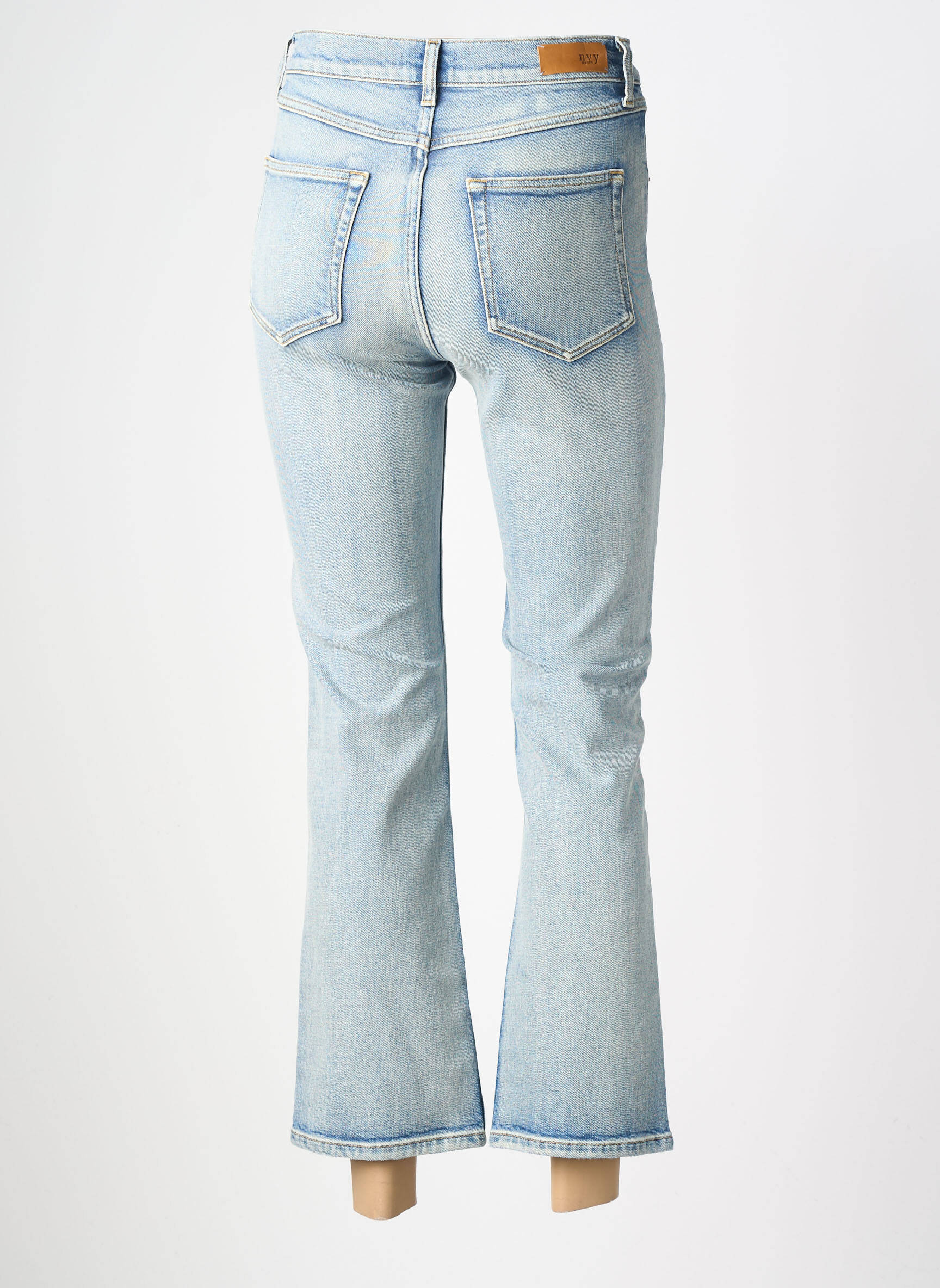 Jean coupe flare stretch taille normale bleu NVY femme