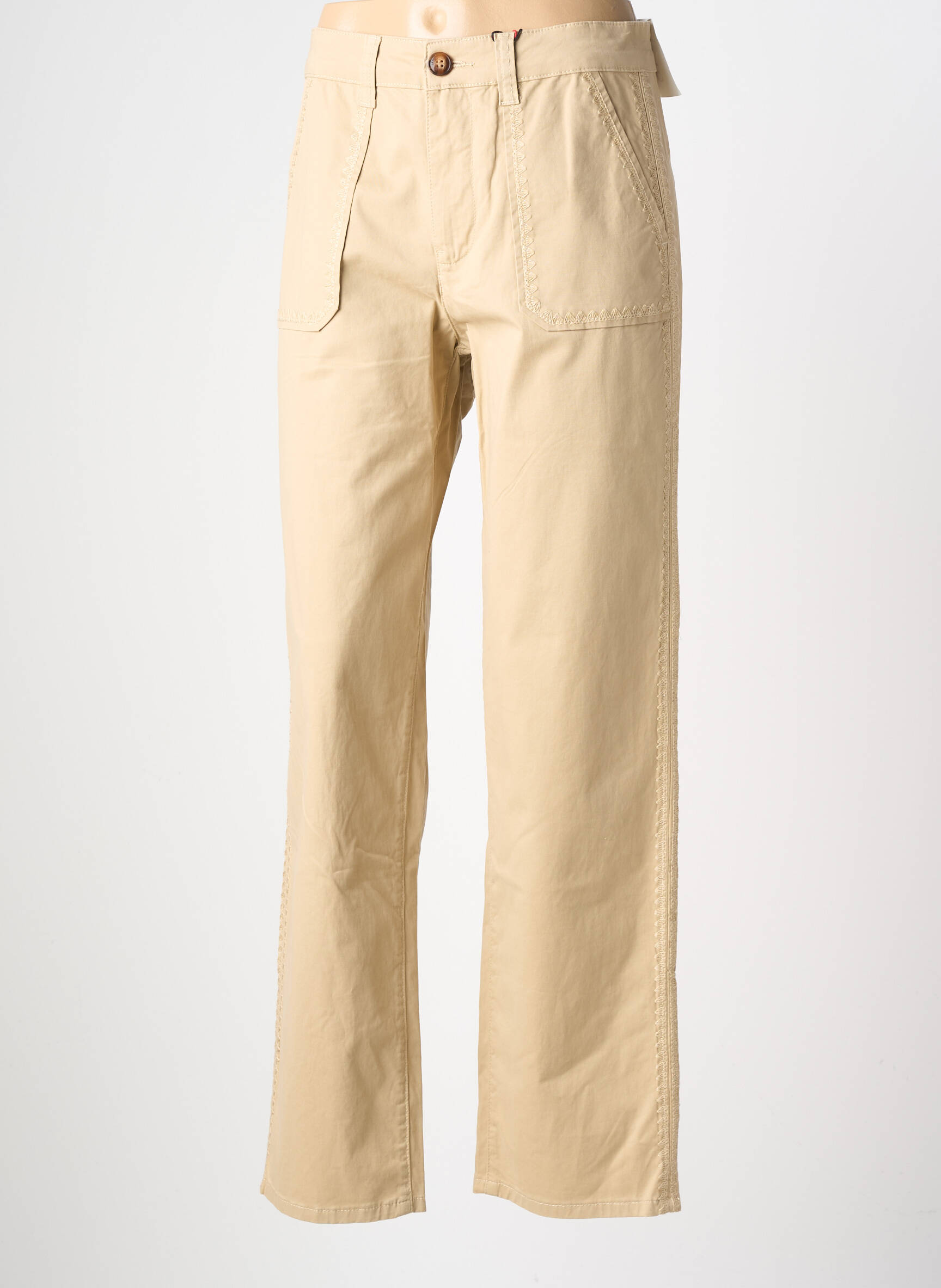 Pantalon flare stretch taille normale beige LA PETITE ETOILE femme