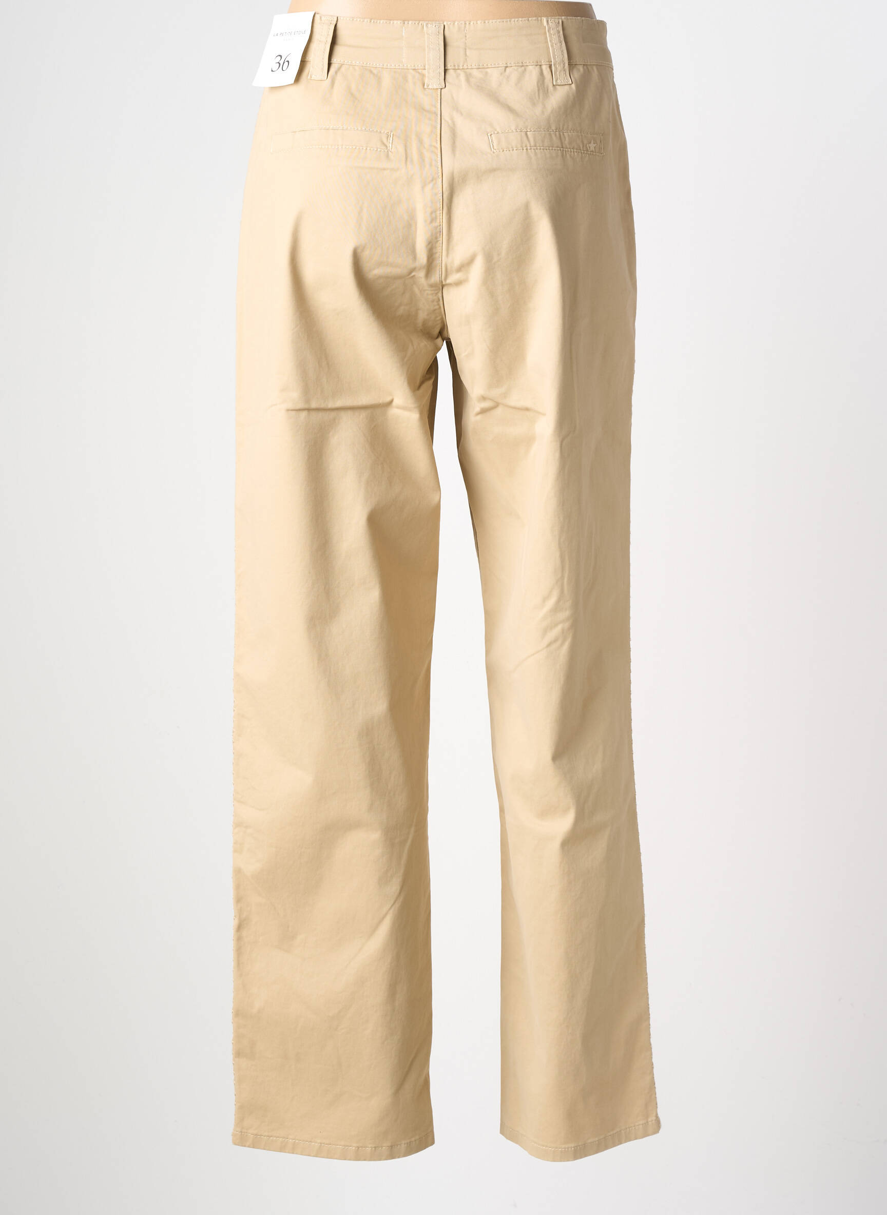 Pantalon flare stretch taille normale beige LA PETITE ETOILE femme