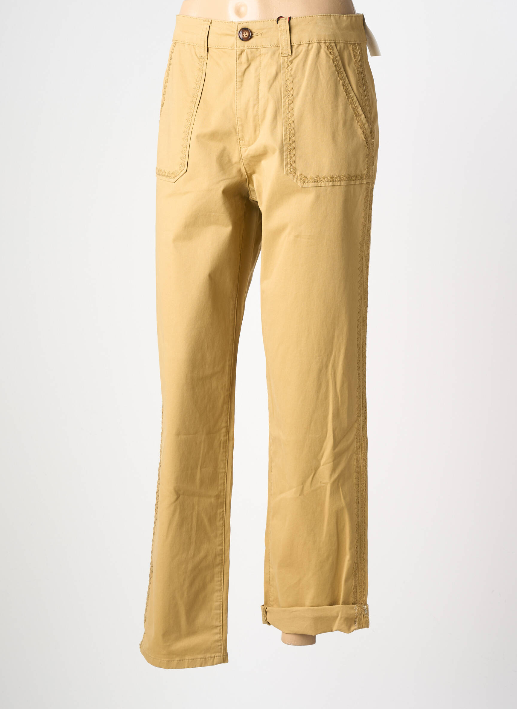 Pantalon flare stretch taille normale marron LA PETITE ETOILE femme