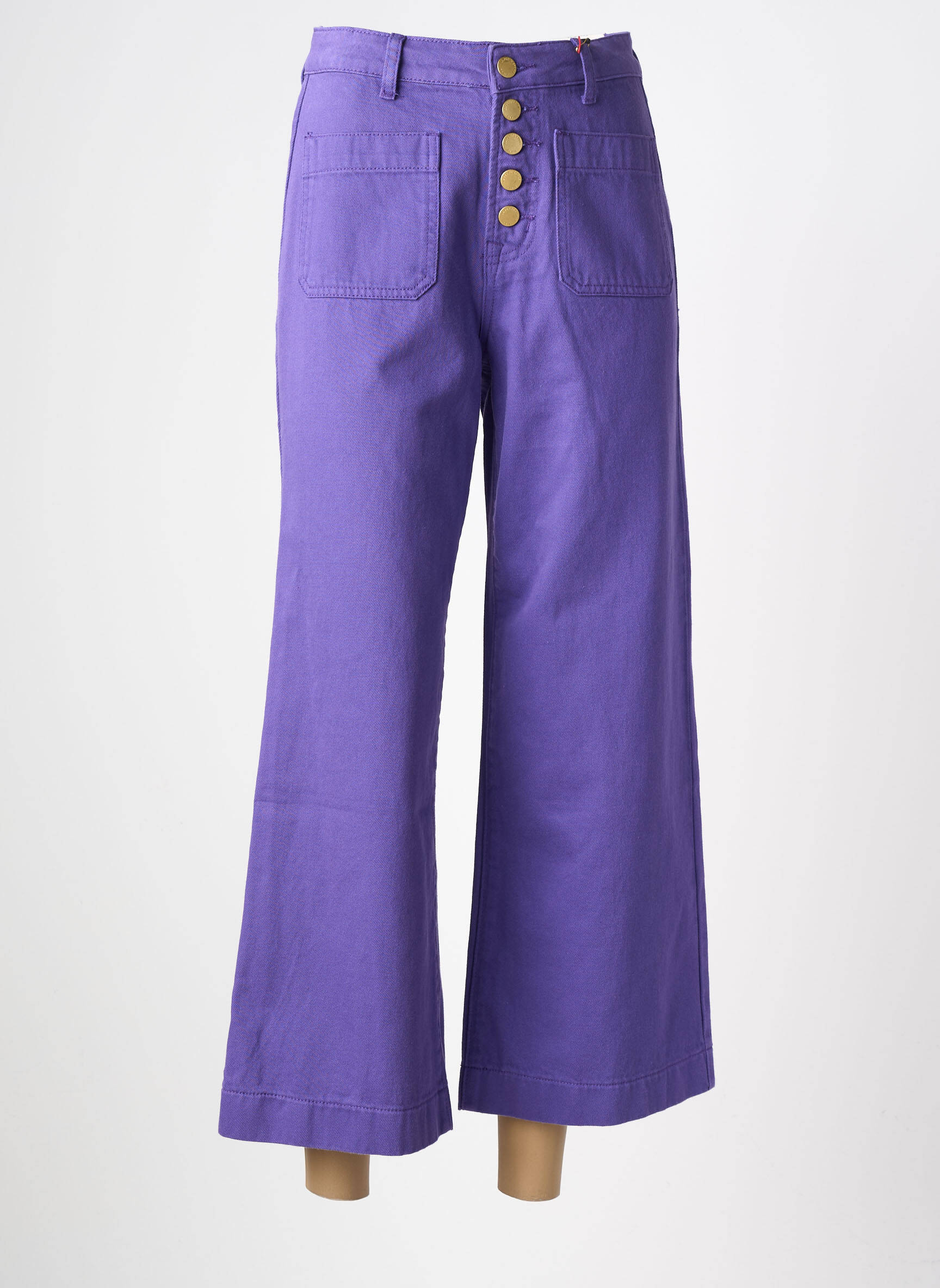 Jean coupe flare taille haute taille haute violet LA PETITE ETOILE femme