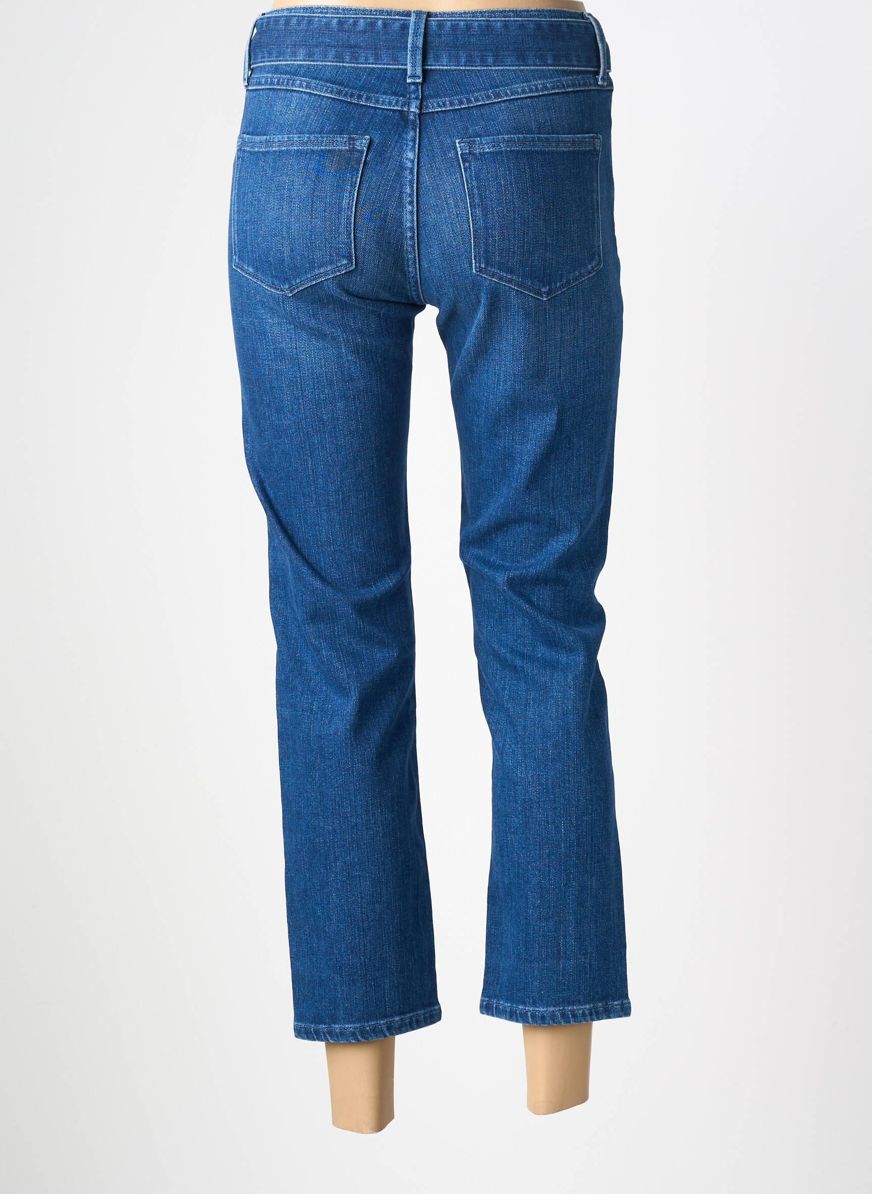 Jeans coupe droite stretch taille normale bleu NVY femme