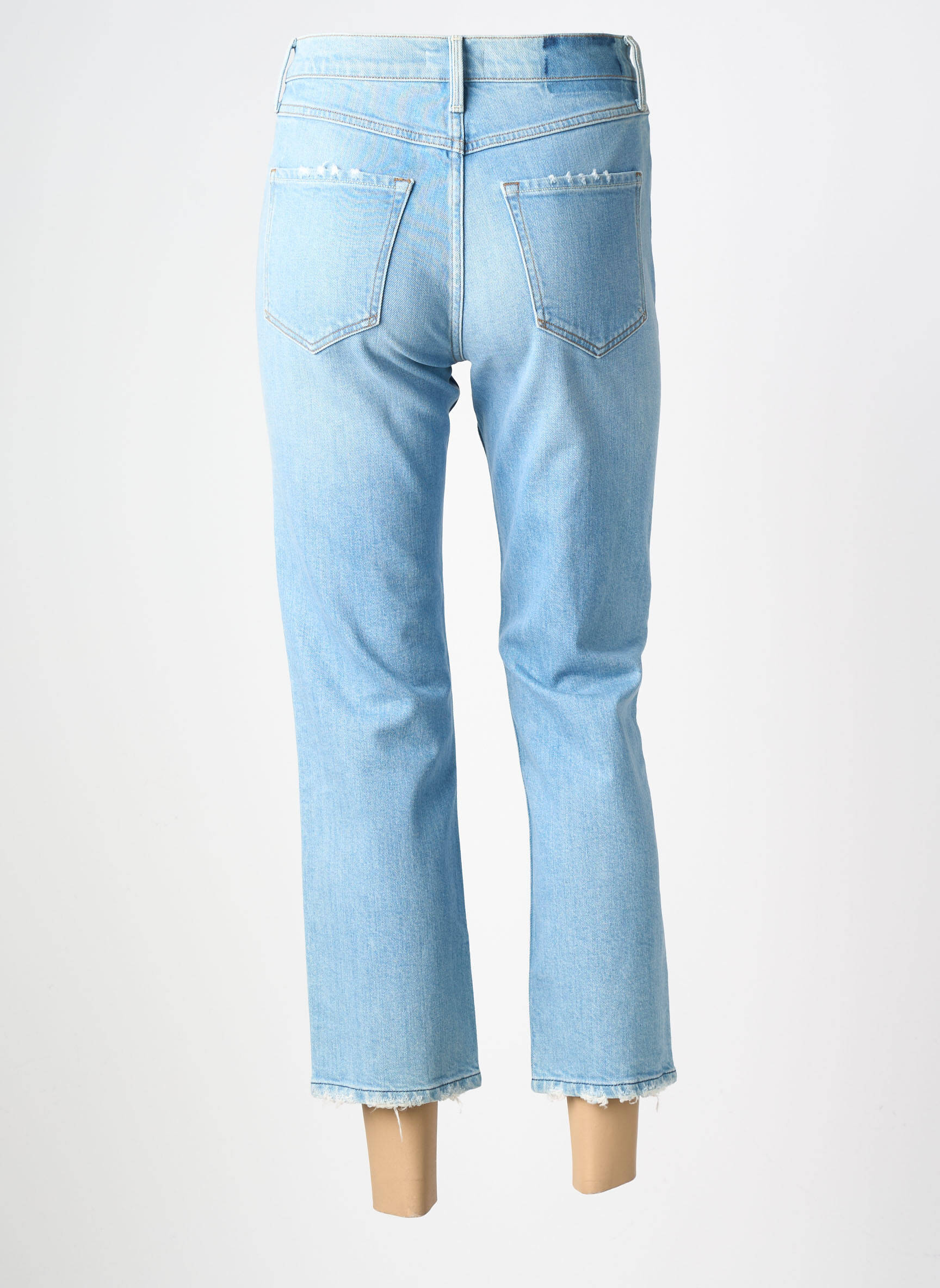 Jeans coupe droite stretch taille normale bleu NVY DENIM femme