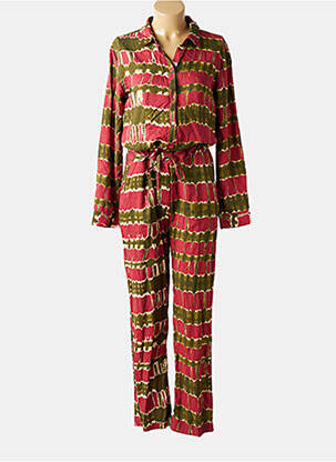 Combi-pantalon coupe cintrée manches longues rouge LA PETITE ETOILE femme