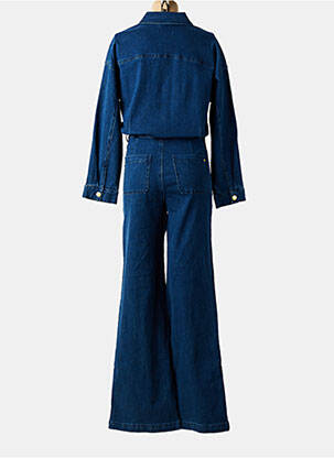 Combi-pantalon col chemisier manches longues bleu LA PETITE ETOILE femme