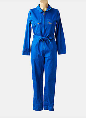 Combi-pantalon col chemisier manches longues bleu LA PETITE ETOILE femme