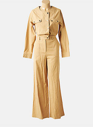 Combi-pantalon coupe cintrée manches longues beige LA PETITE ETOILE femme