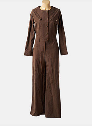 Combi-pantalon coupe cintrée manches longues marron LA PETITE ETOILE femme