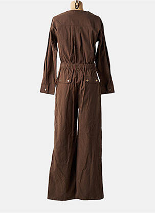 Combi-pantalon coupe cintrée manches longues marron LA PETITE ETOILE femme