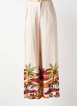 Pantalon large tissage crêpe taille normale rose LA PETITE ETOILE femme