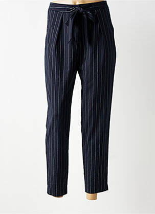Pantalon 7/8 taille haute taille haute bleu LA PETITE ETOILE femme