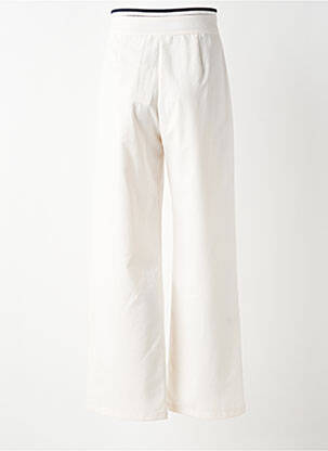 Pantalon large tissage popeline taille haute beige LA PETITE ETOILE femme