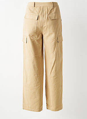 Pantalon cargo coupe droite taille haute beige LA PETITE ETOILE femme