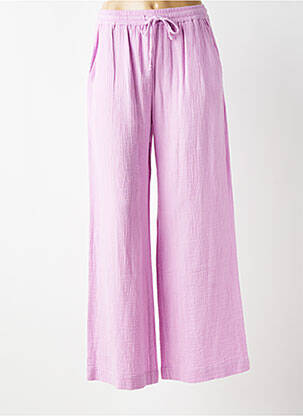 Pantalon large tissage crêpe taille normale rose LA PETITE ETOILE femme
