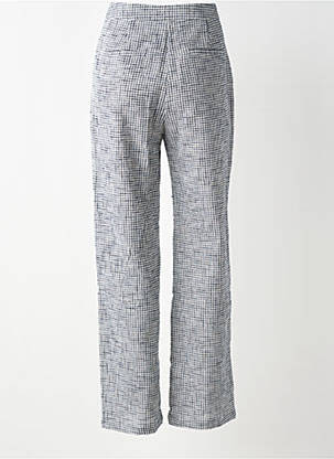 Pantalon droit taille à pinces taille haute bleu LA PETITE ETOILE femme