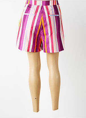 Short fermeture zippée sous rabat avec crochet taille normale violet LA PETITE ETOILE femme