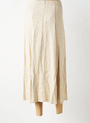 Jupe longue fermeture zippée au dos beige LA PETITE ETOILE femme