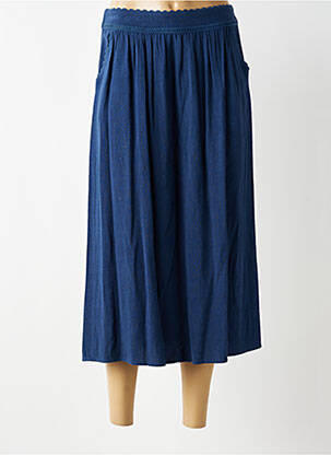 Jupe longue doublure bleu EMILIE.K femme