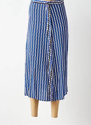 Jupe longue coupe droite bleu LA PETITE ETOILE femme