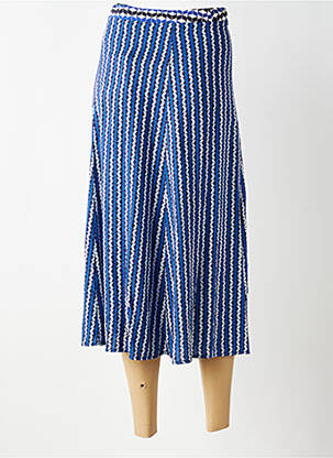 Jupe longue coupe droite bleu LA PETITE ETOILE femme