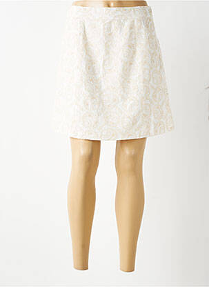 Jupe courte taille à pinces beige LA PETITE ETOILE femme