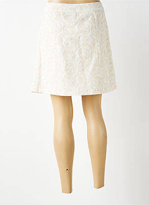 Jupe courte taille à pinces beige LA PETITE ETOILE femme