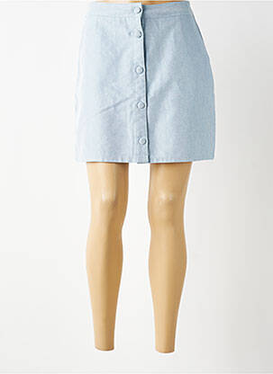 Jupe courte taille à pinces bleu LA PETITE ETOILE femme