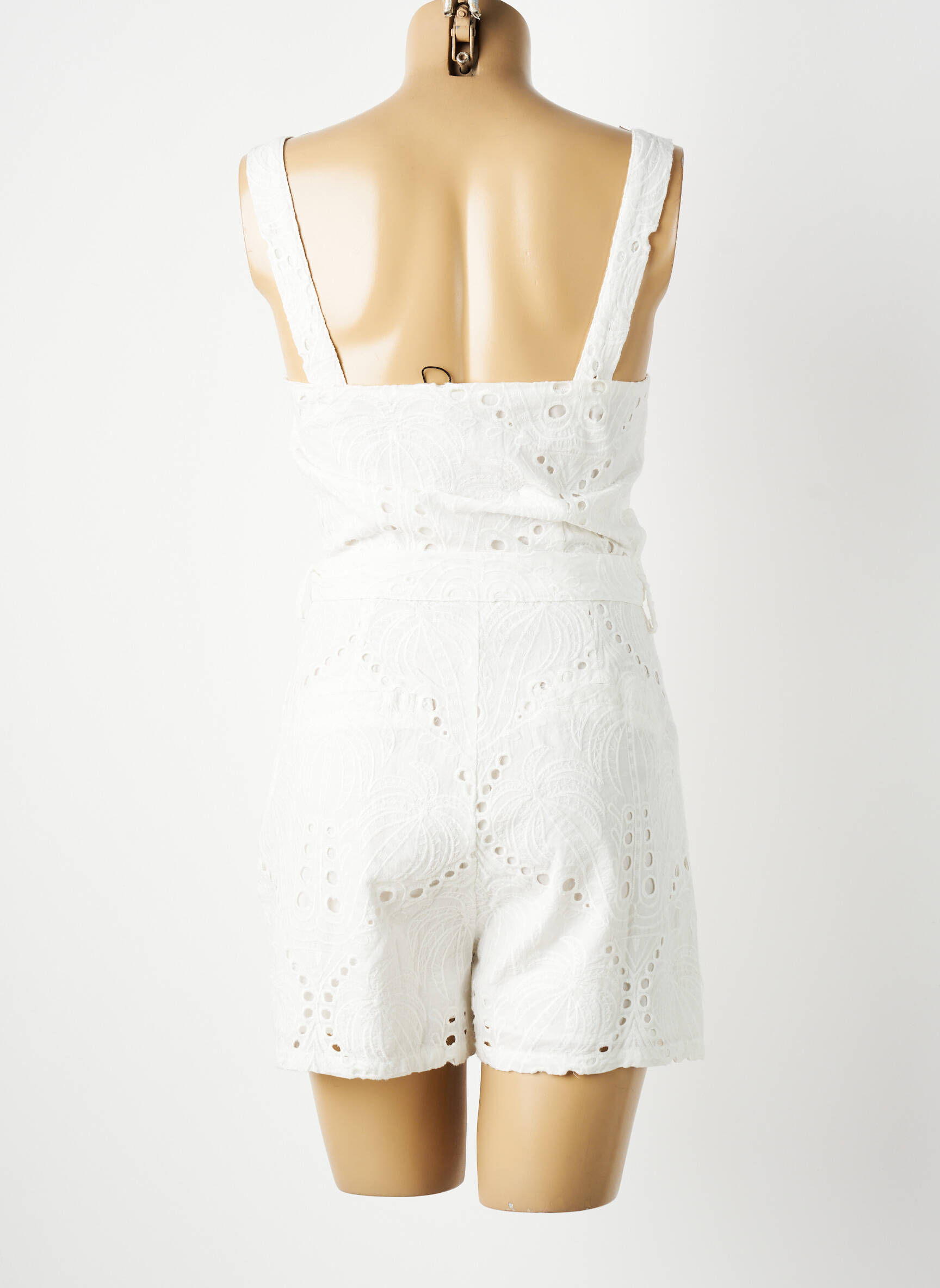 Combishort col carré fines bretelles beige LA PETITE ETOILE femme
