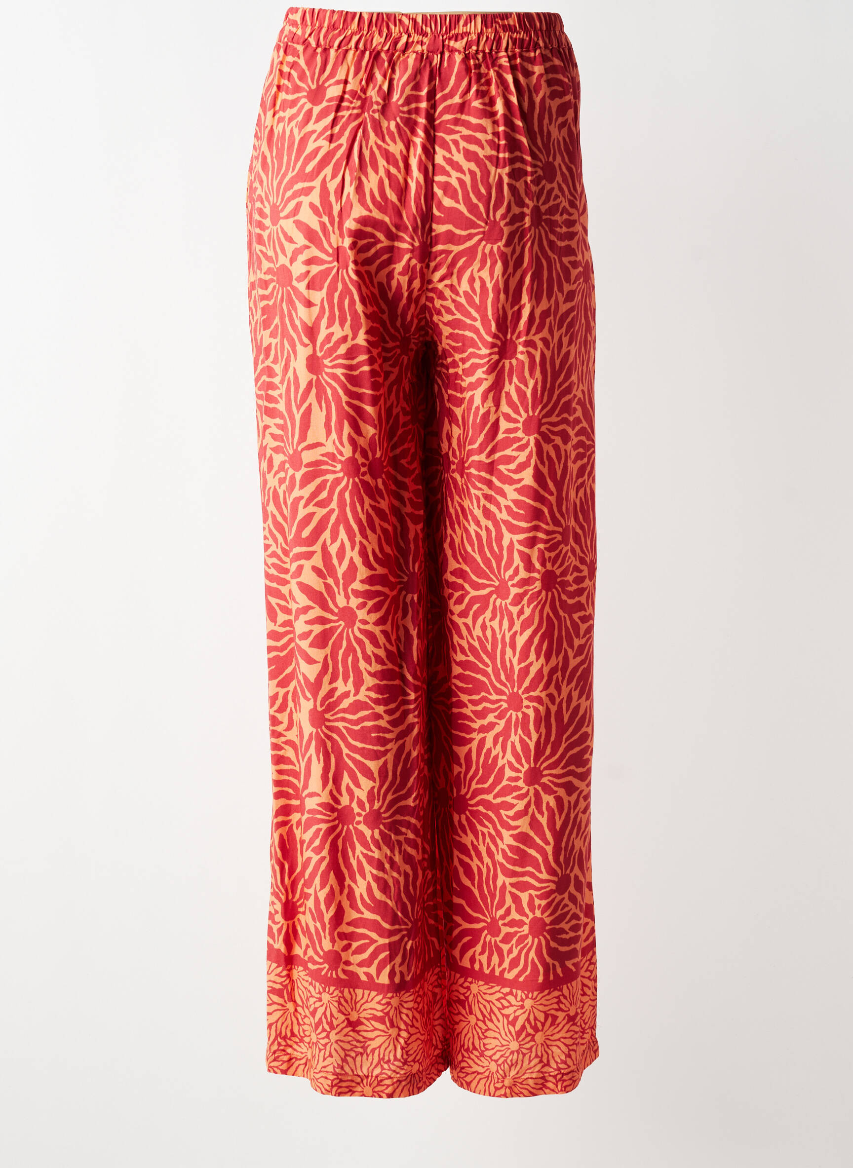 Pantalon large tissage popeline taille normale orange LA PETITE ETOILE femme