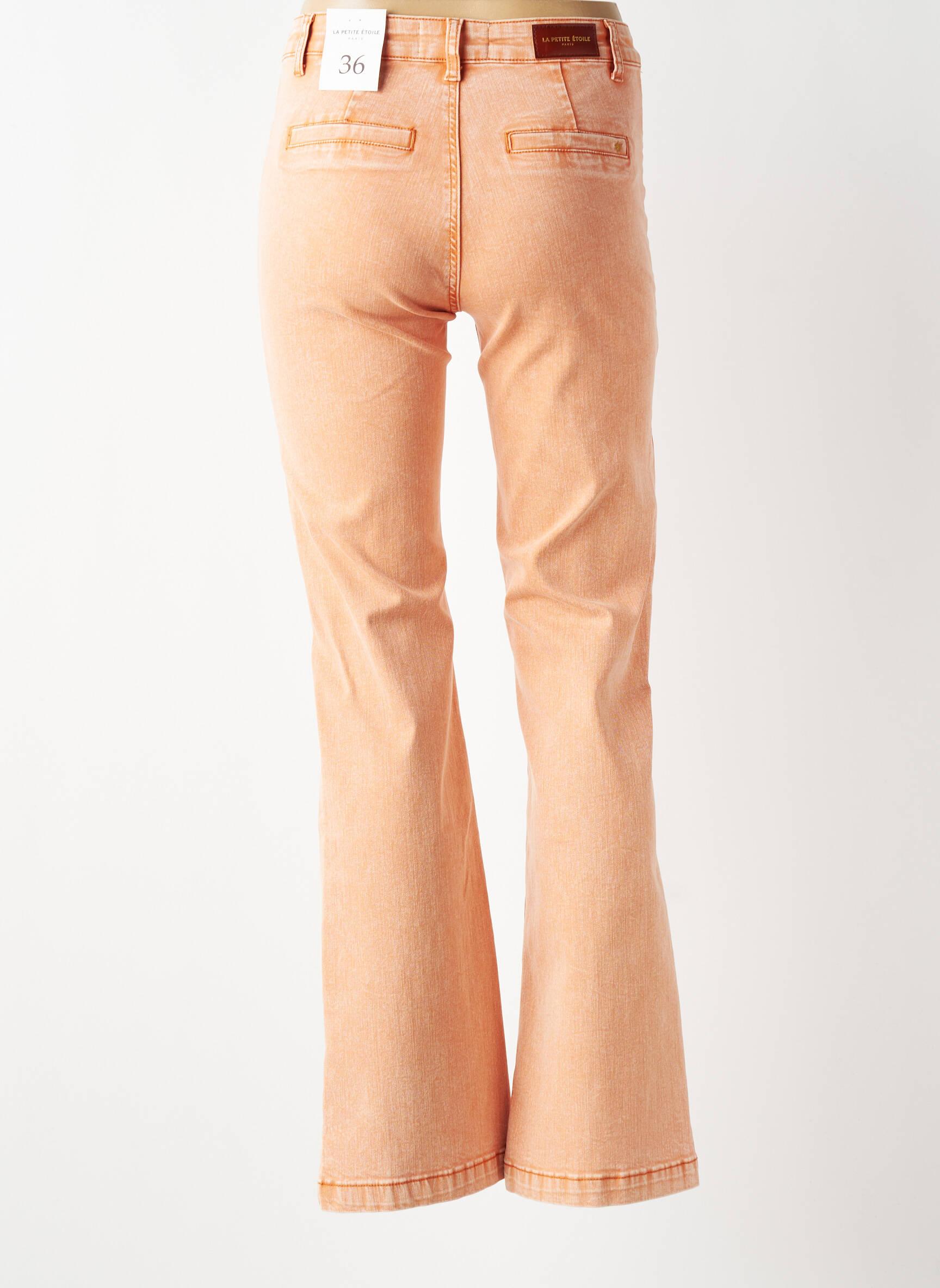 Jeans bootcut taille haute taille haute orange LA PETITE ETOILE femme