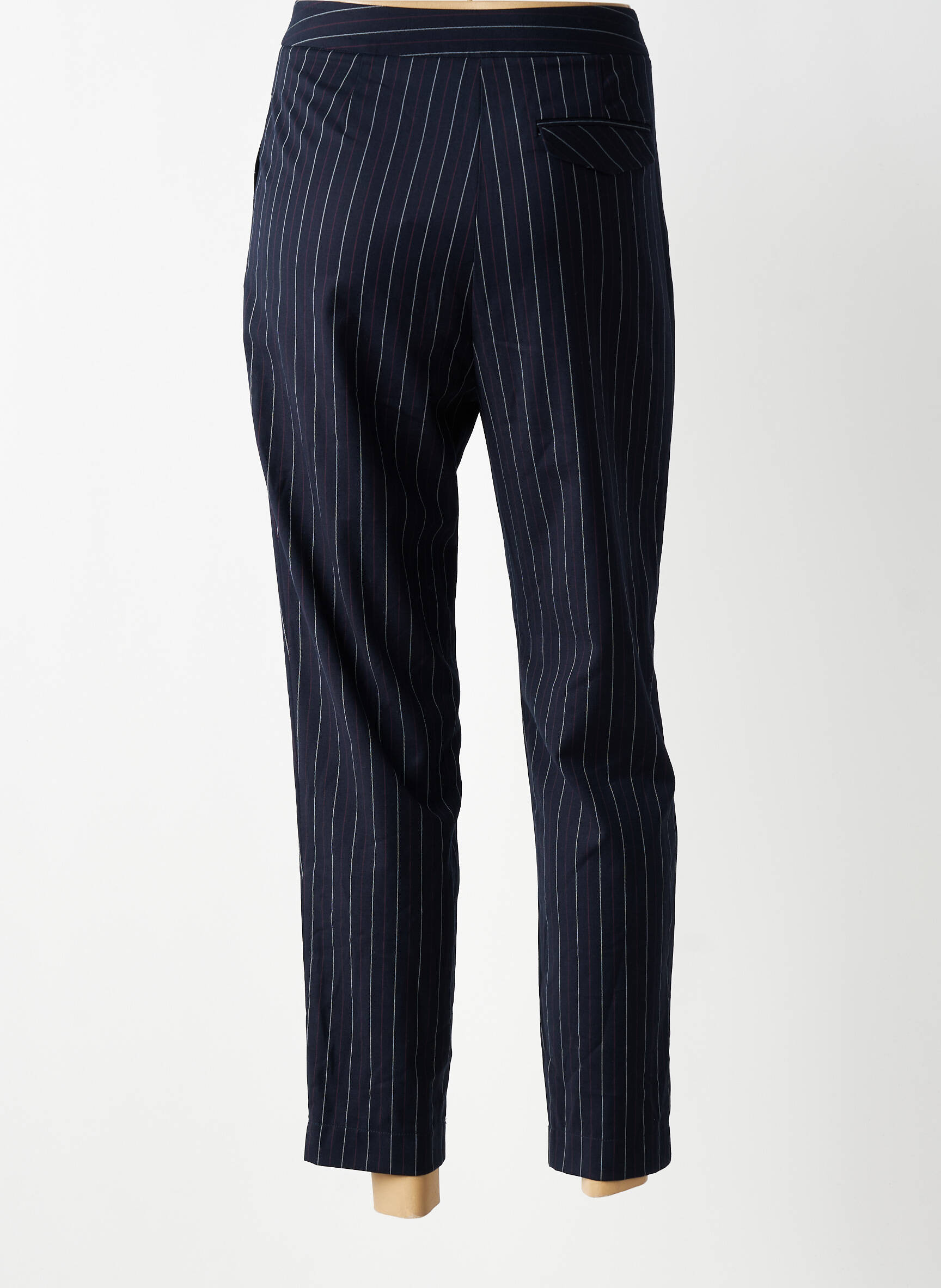 Pantalon 7/8 taille haute taille haute bleu LA PETITE ETOILE femme