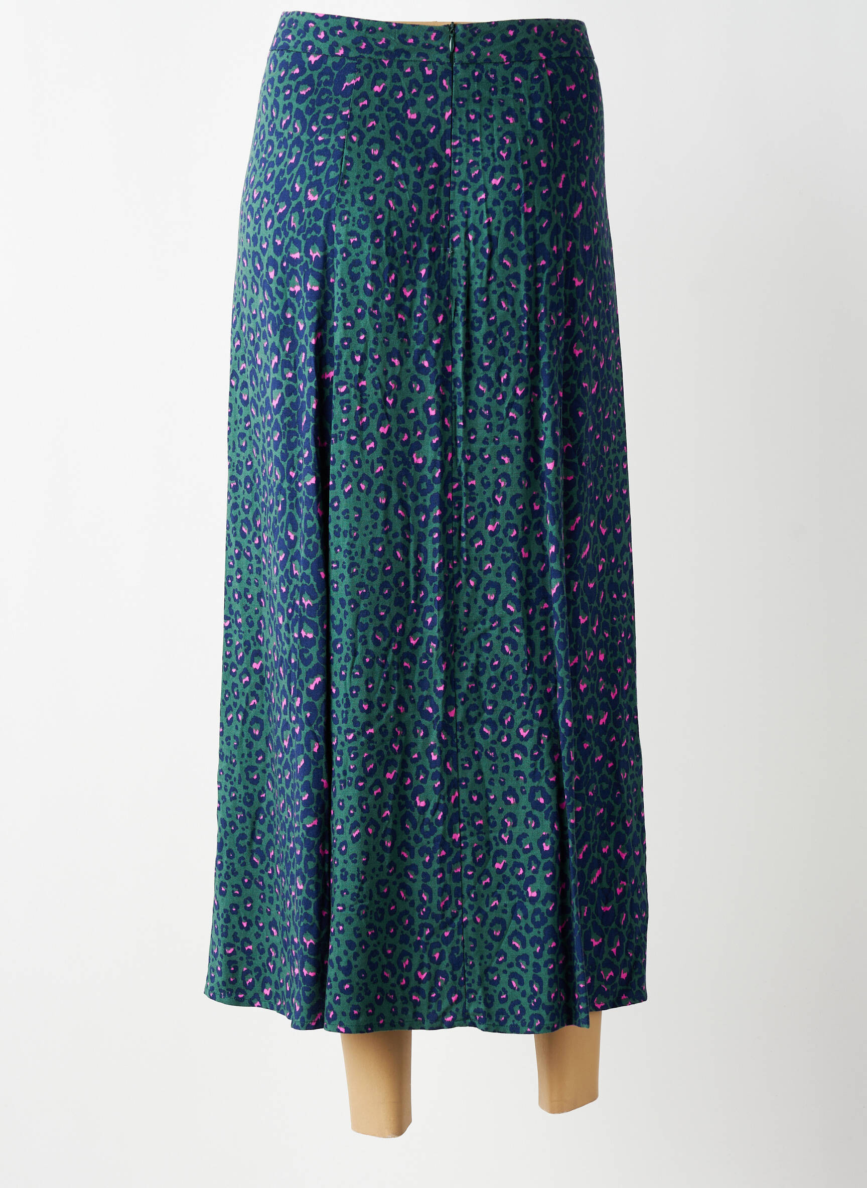 Jupe longue fermeture zippée au dos vert LA PETITE ETOILE femme