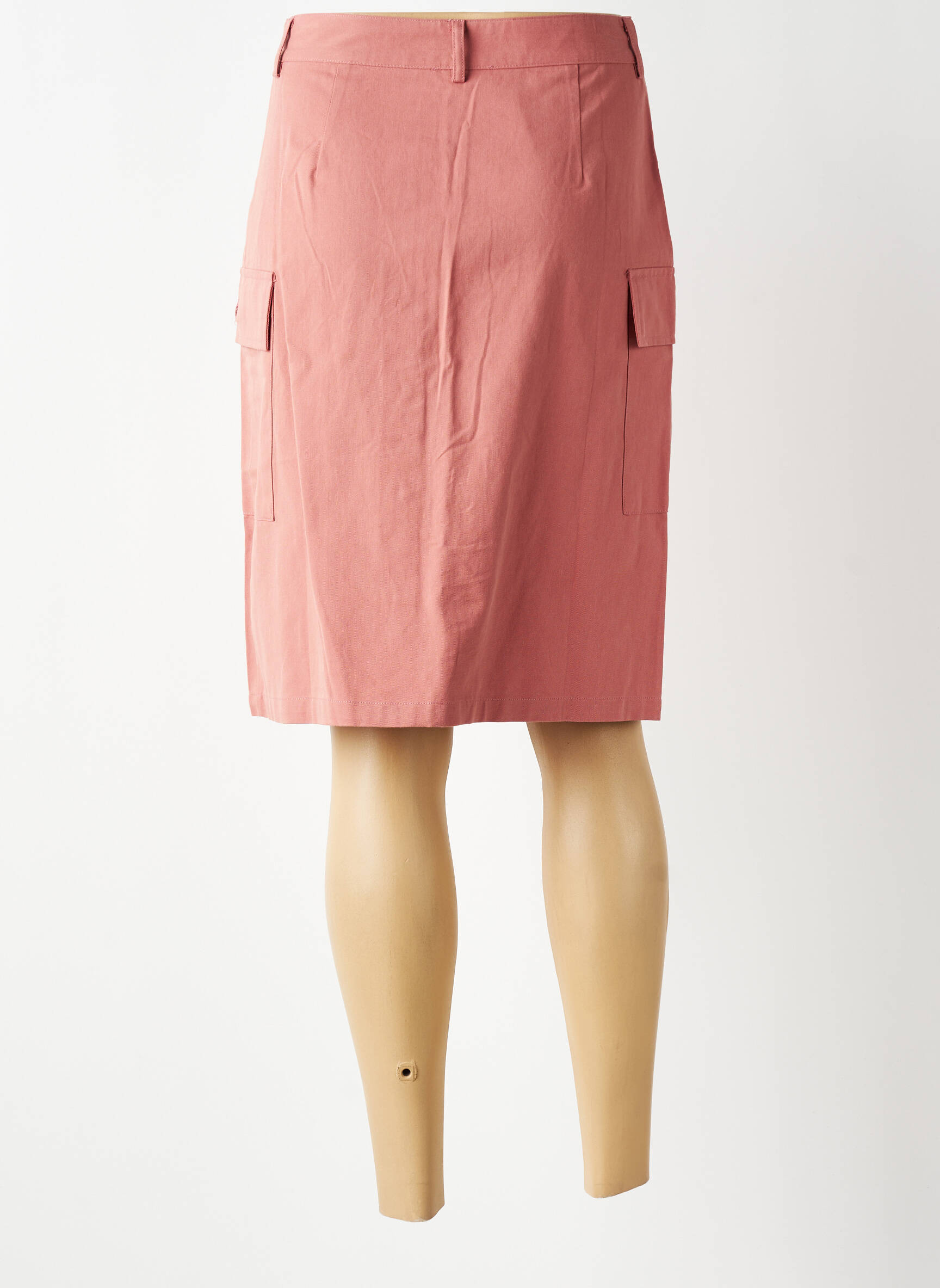 Jupe mi-longue taille à pinces rose LA PETITE ETOILE femme