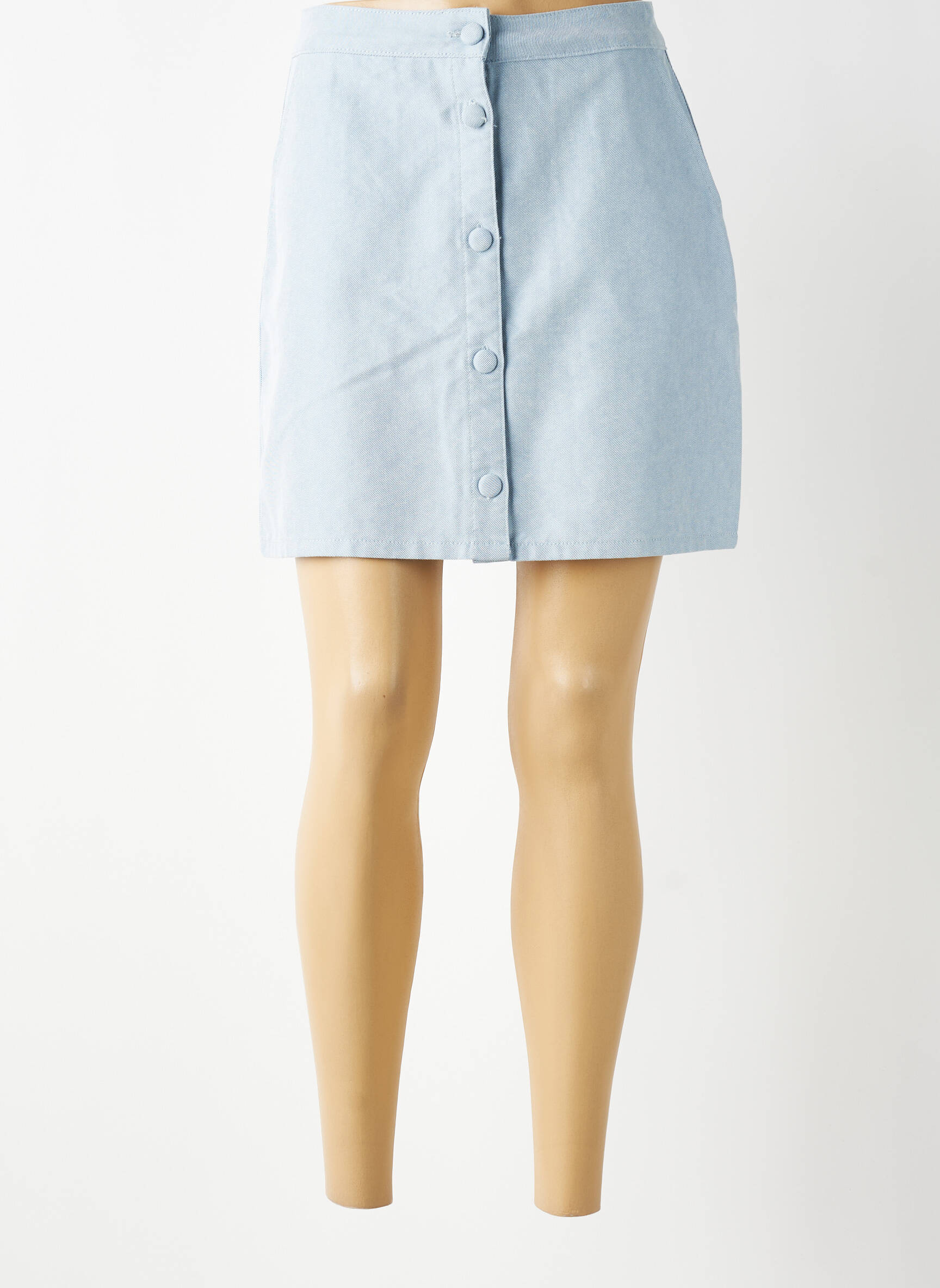 Jupe courte taille à pinces bleu LA PETITE ETOILE femme