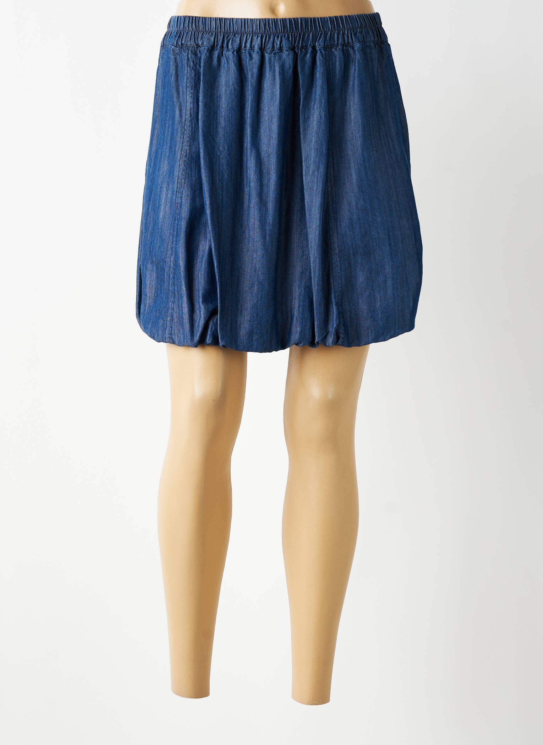 Jupe courte taille élastique bleu NUMPH femme
