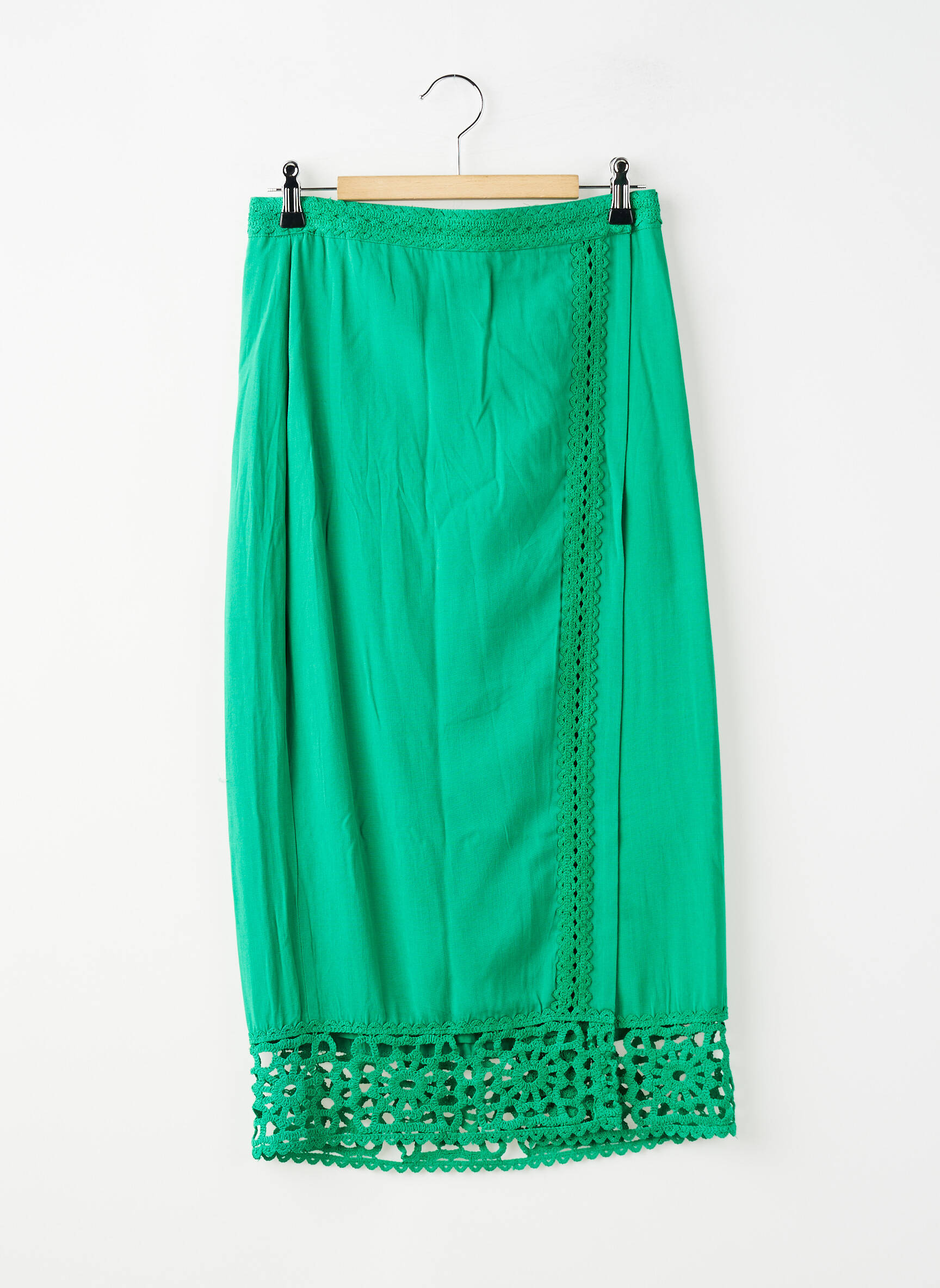 Jupe longue doublure vert LA PETITE ETOILE femme