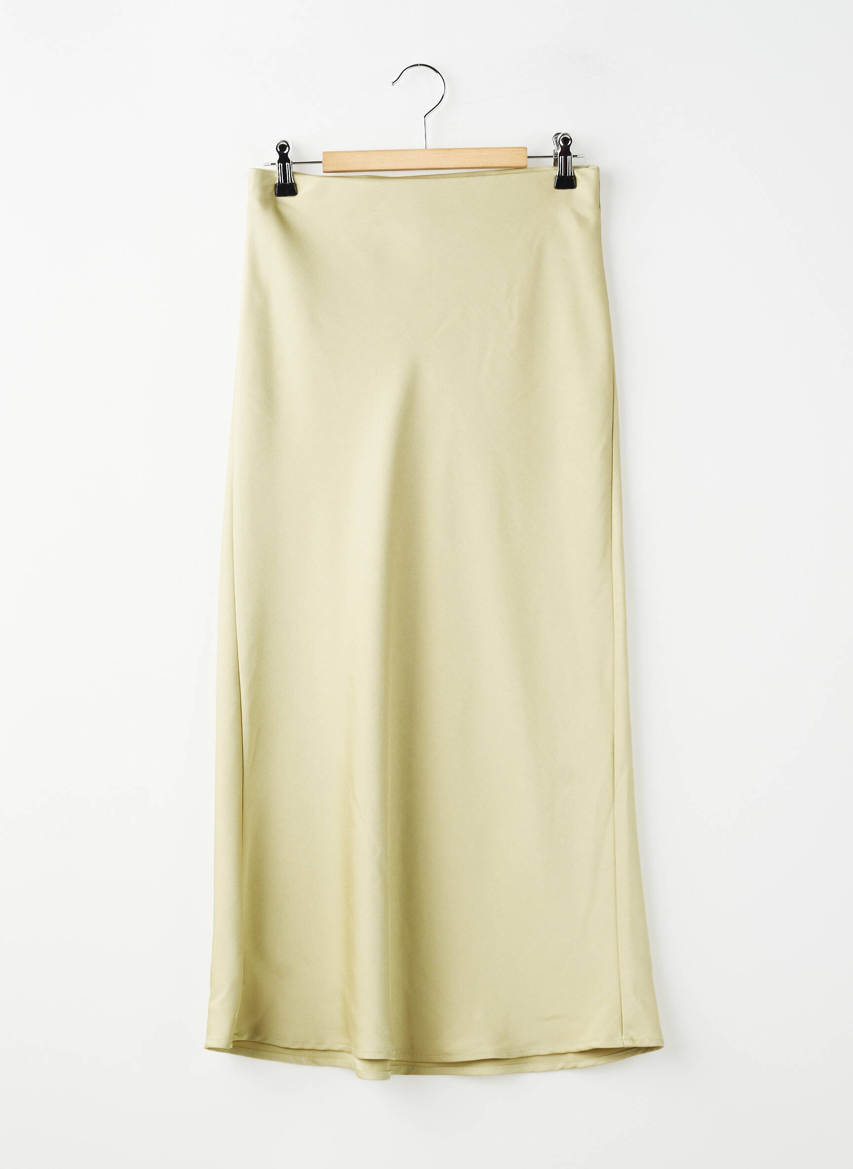 Jupe longue taille haute vert EMILIE.K femme