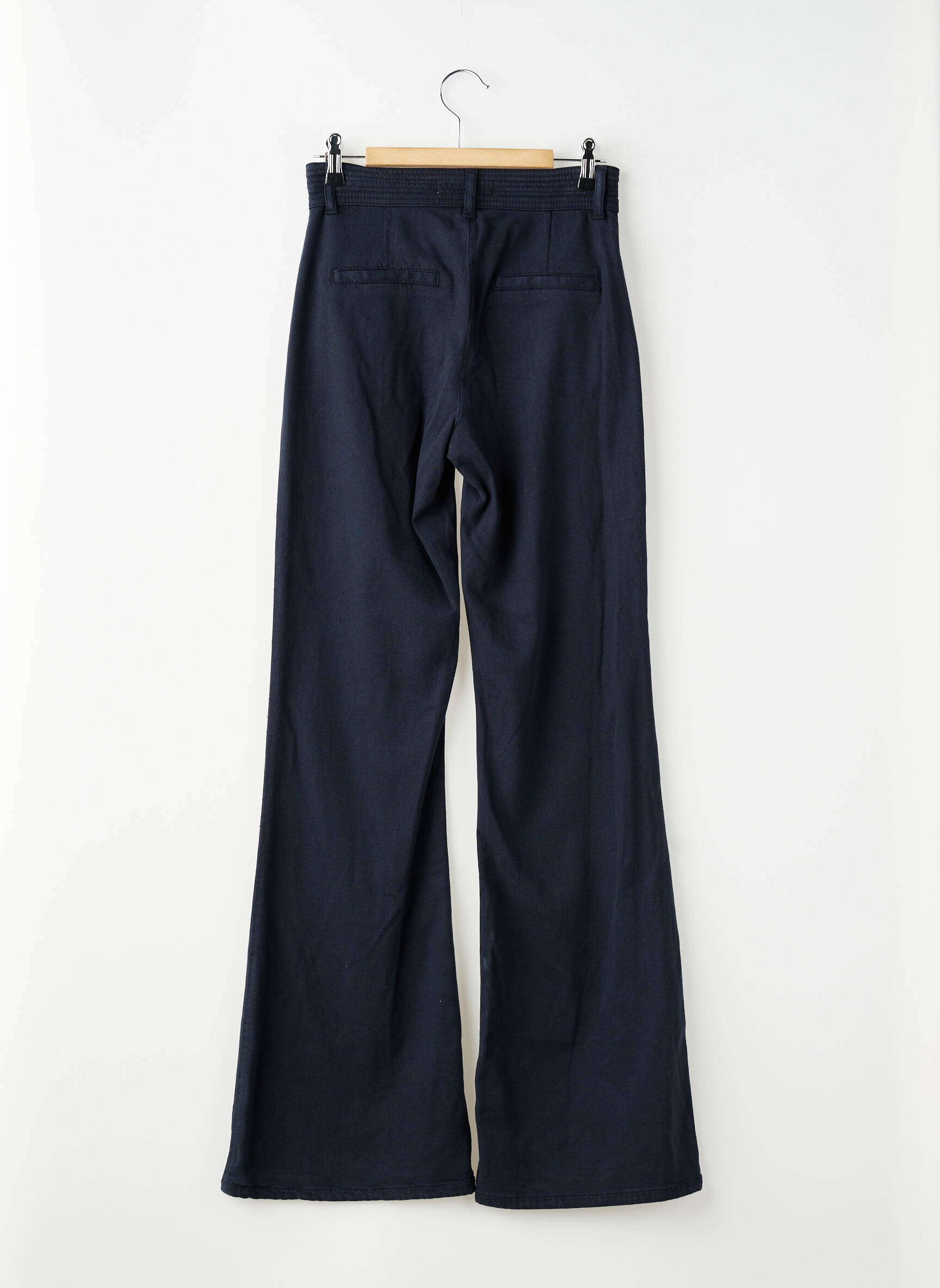 Pantalon flare stretch taille normale bleu NVY femme